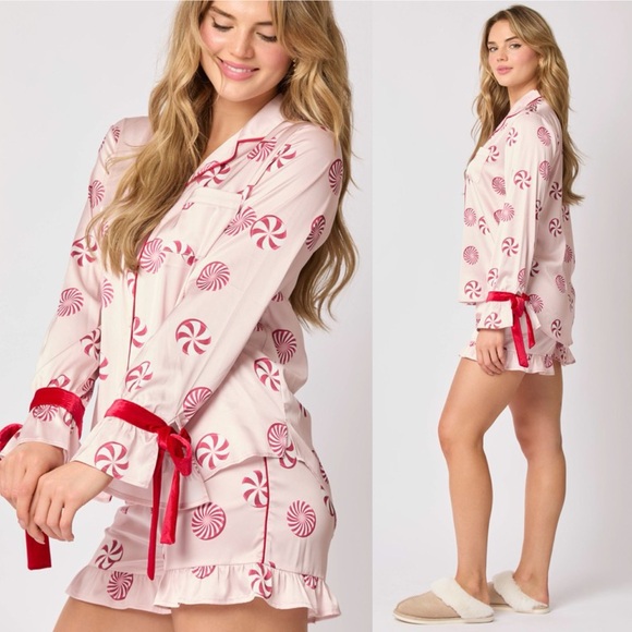 Candy Cane Pink Christmas Pajamas - Picture 7 of 10